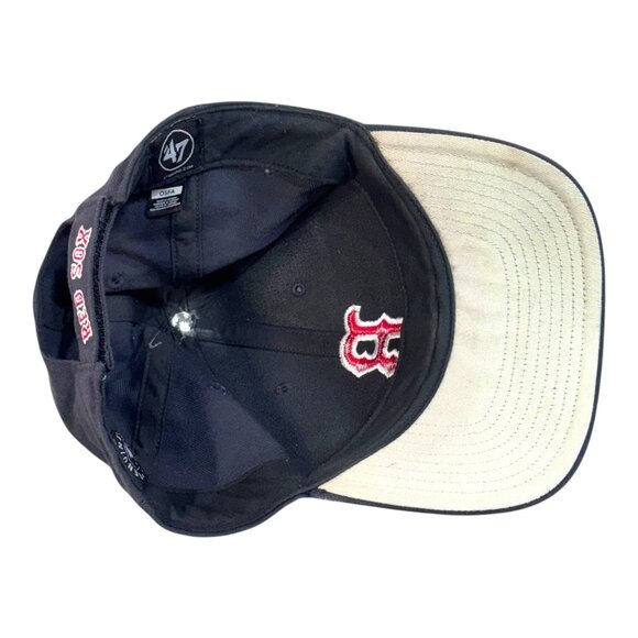 Boston Red Sox 47 Brand One Size Strapback MLB Hat Navy Baseball Cap Embroidered - Picture 4 of 11